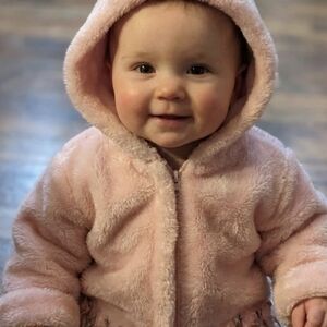 Adorable Pink Fuzzy Baby Hoodie